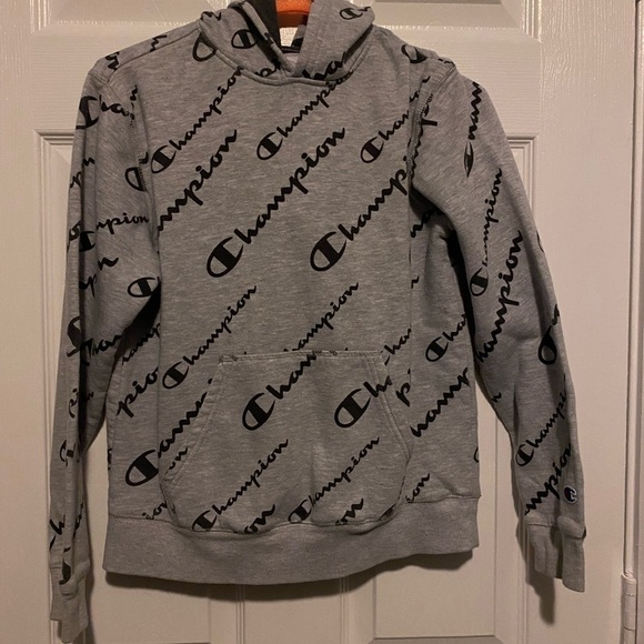 Champion Youth size large grey hoodie - Picture 4 of 6